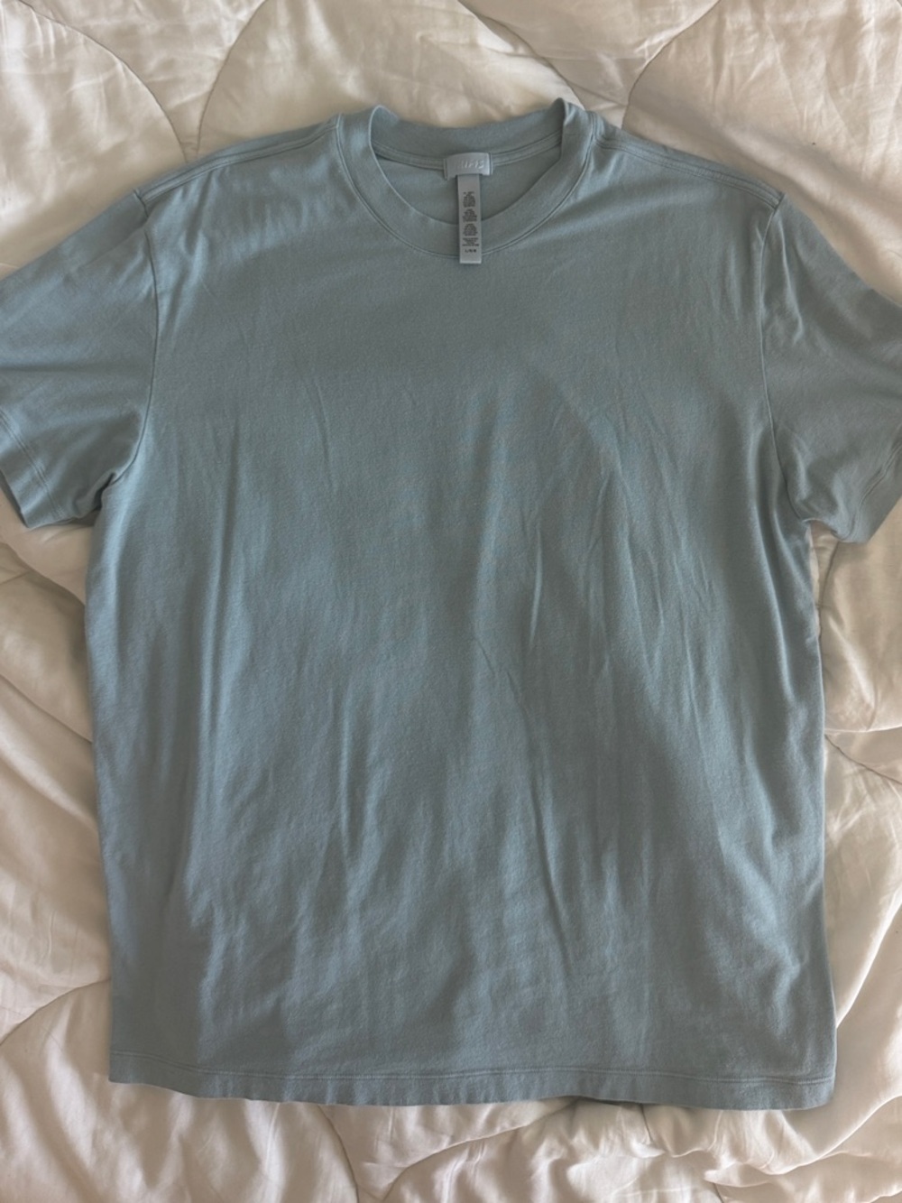 SKIMS Short Sleeve Boyfriend Tee in Light Blue